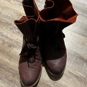 Beautiful red all leather, gently loved. Farylrobin Free People boots, size 10.
